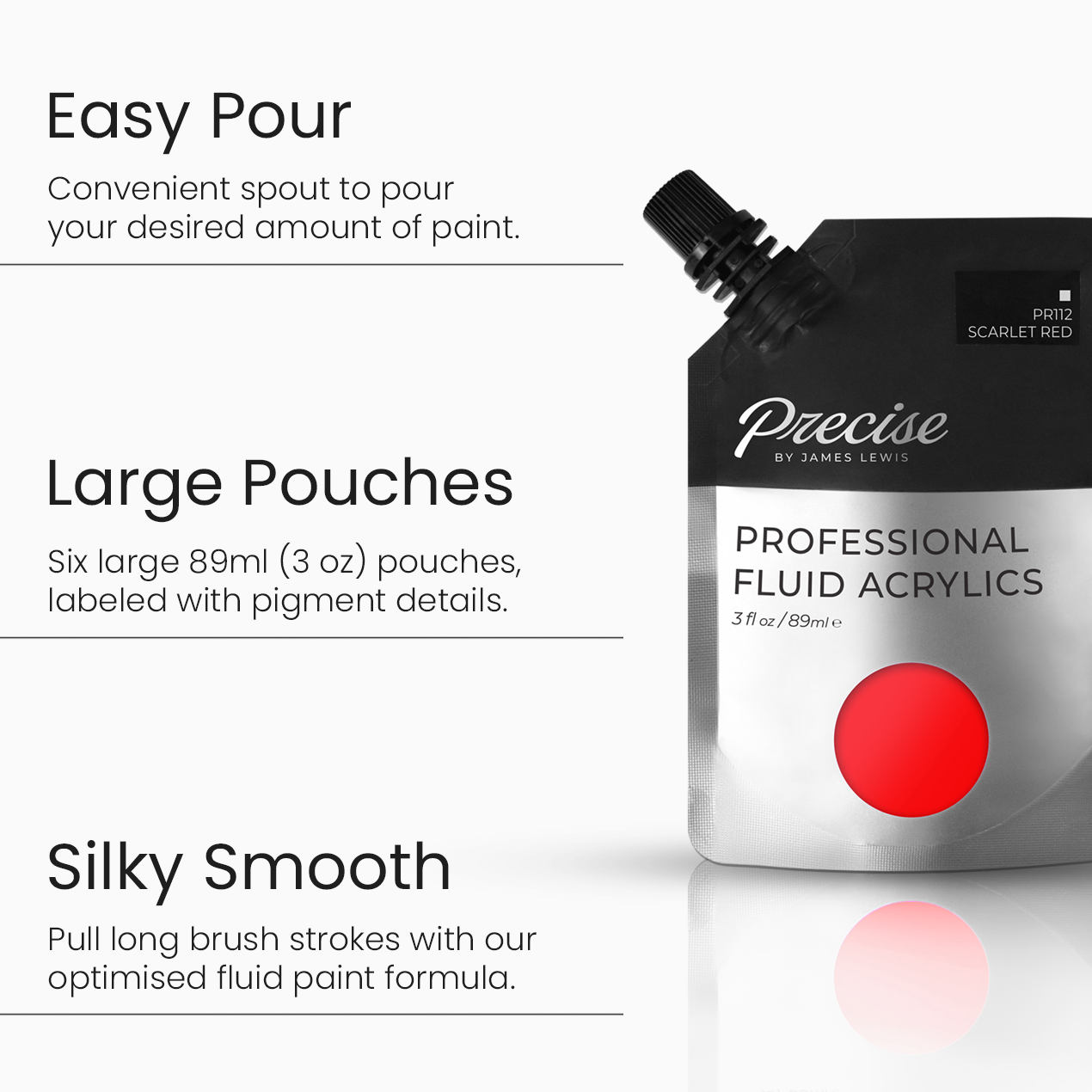 Fluid Acrylic Paint, Primary Colours